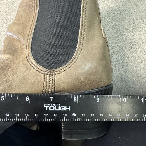 Frye Chelsea Boots Women 9 Brown Sabrina 2" Heel Vibram Sole Distressed Western - Picture 7 of 8